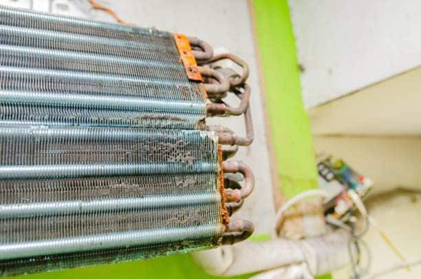 8.Dirty Evaporator Coil: 