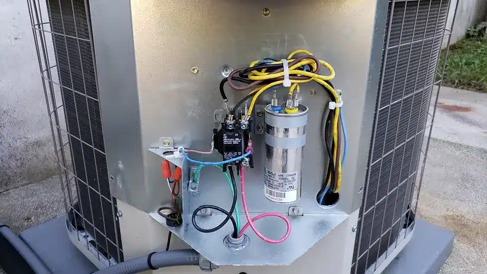 A view of an ac compressor