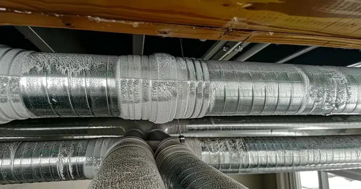 A view of an ac air duct