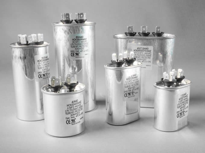 A view of various silver ac capacitors