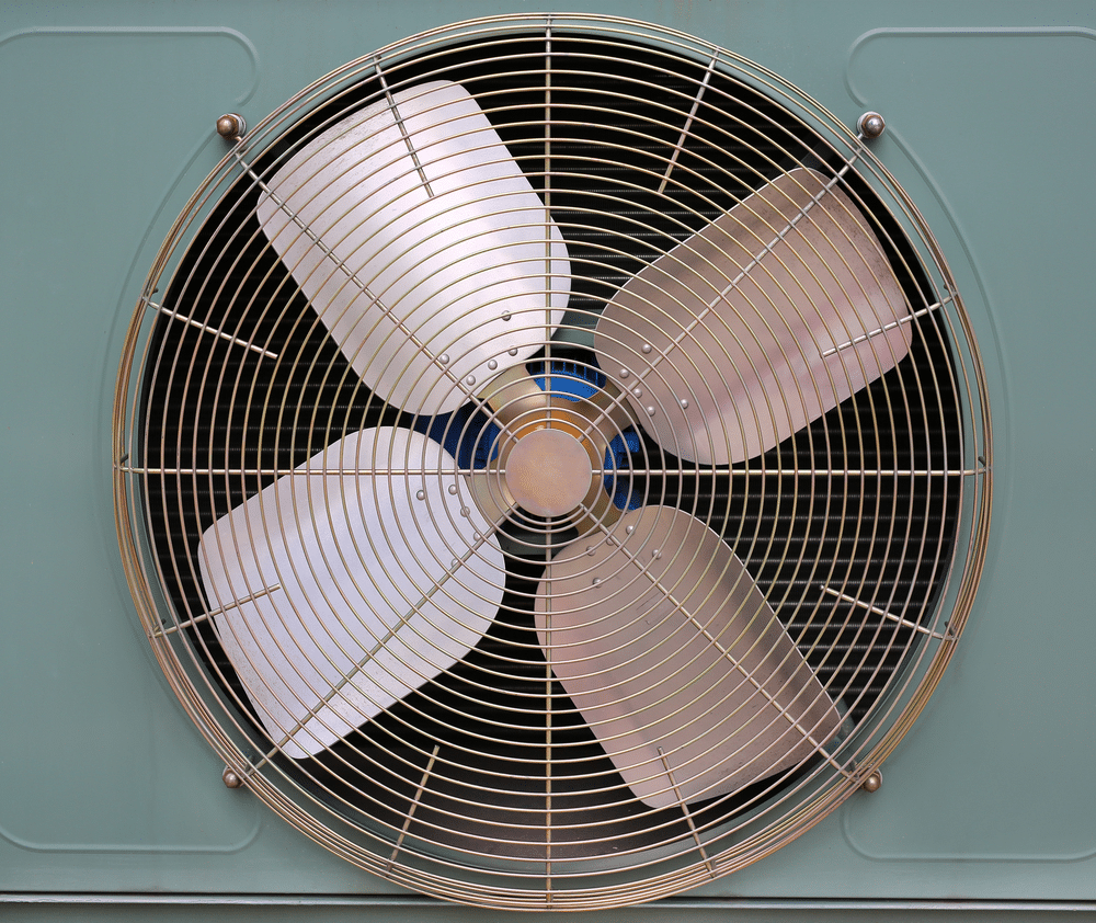 A close view of an ac fan