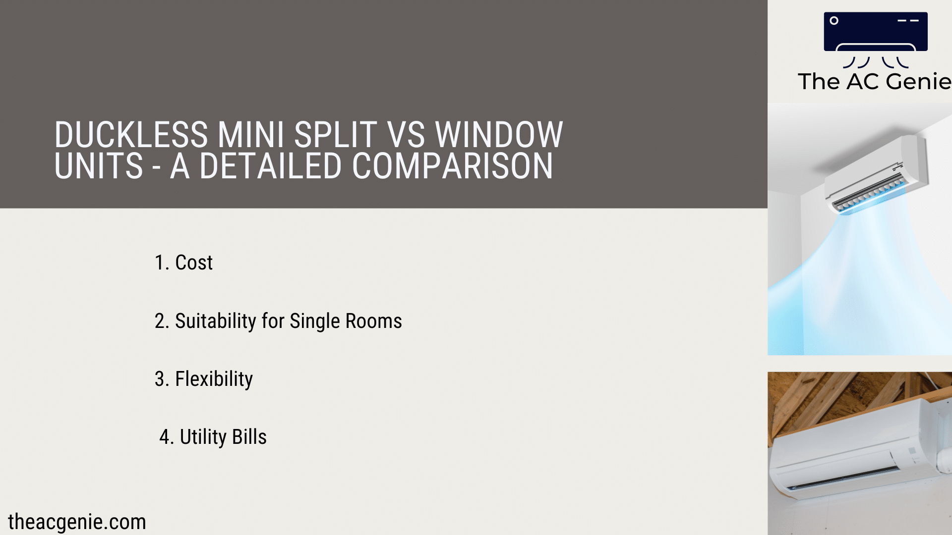 Duckless Mini Split vs Window Units A Detailed Comparison